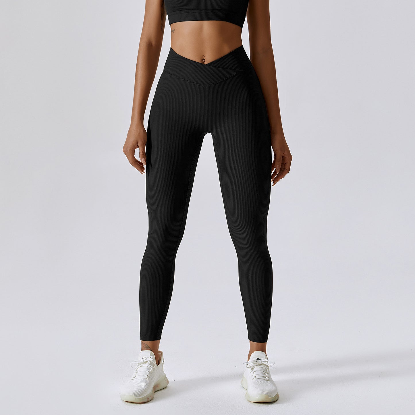 Threaded European And American Tight Yoga Pants For Outer Wear