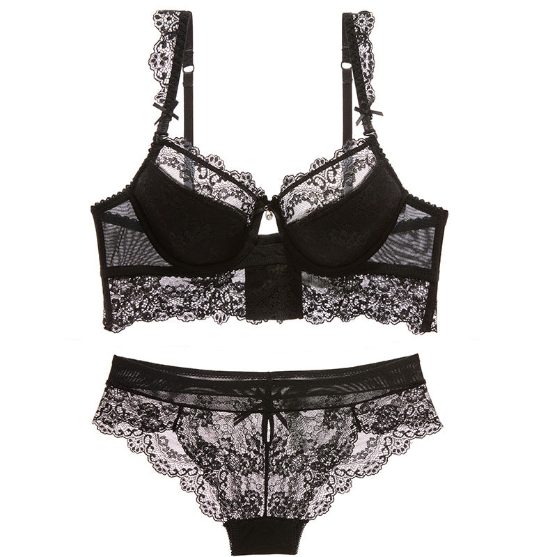 Ensemble de sous-vêtements sexy en coton avec soutien-gorge