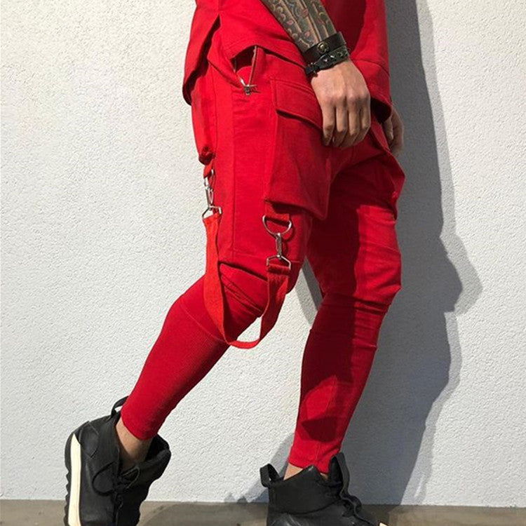 Hip hop big pocket casual track pants