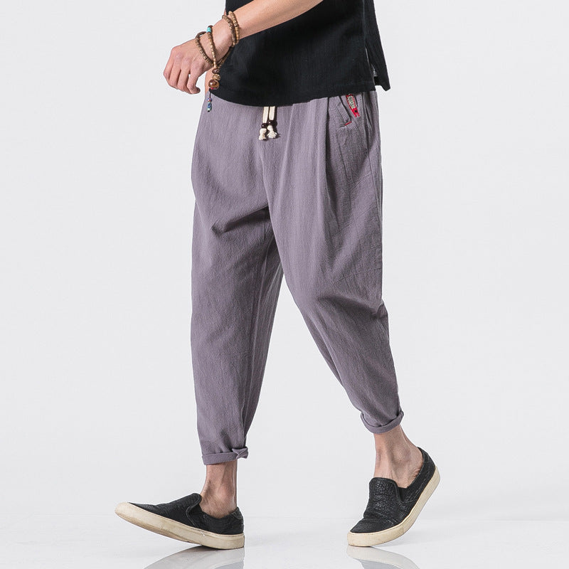 Men's nine-point harem pants