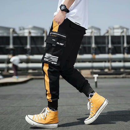 Men's Multi-Pocket Trousers With Feet, Casual Trousers, Overalls