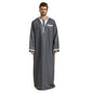 Round Neck Stitching Long-Sleeved Muslim Hui Robe Male