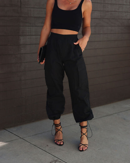 Multi-pocket Cargo Pants Women's Elastic Waist Loose