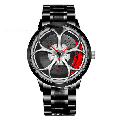 Men's And Women's Fashion Creative Wheel Waterproof Watch