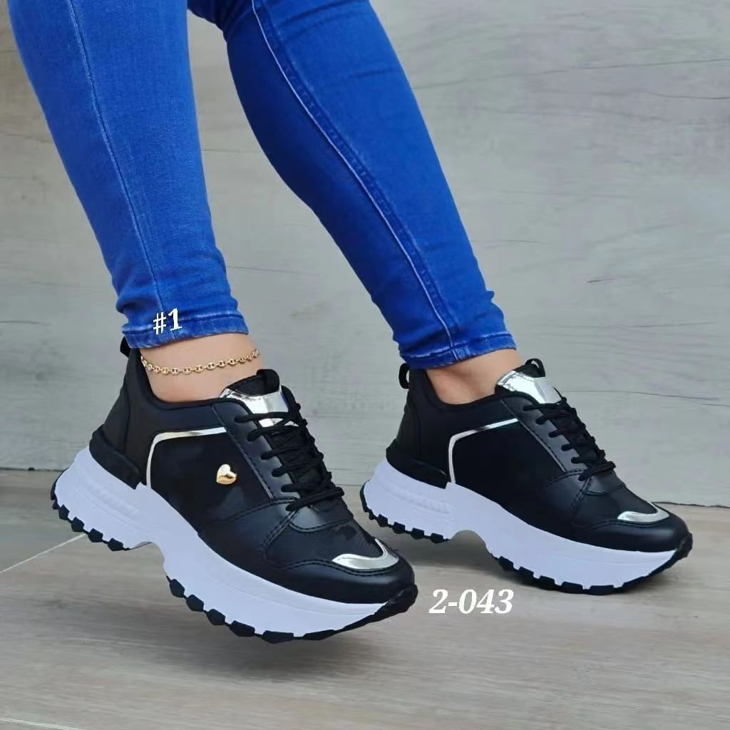 Lifed Women's Trendy Heeled Sneakers