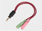 3.5mm One-to-two Audio Aux Headphone Microphone Adapter Cable