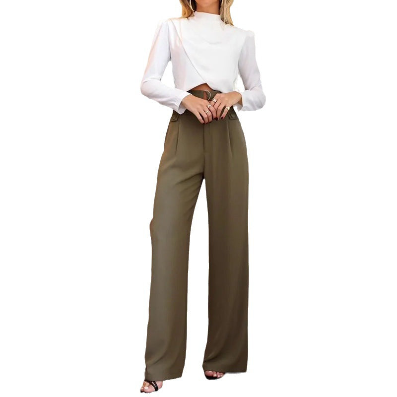 Top Straight Pants Two-piece Set