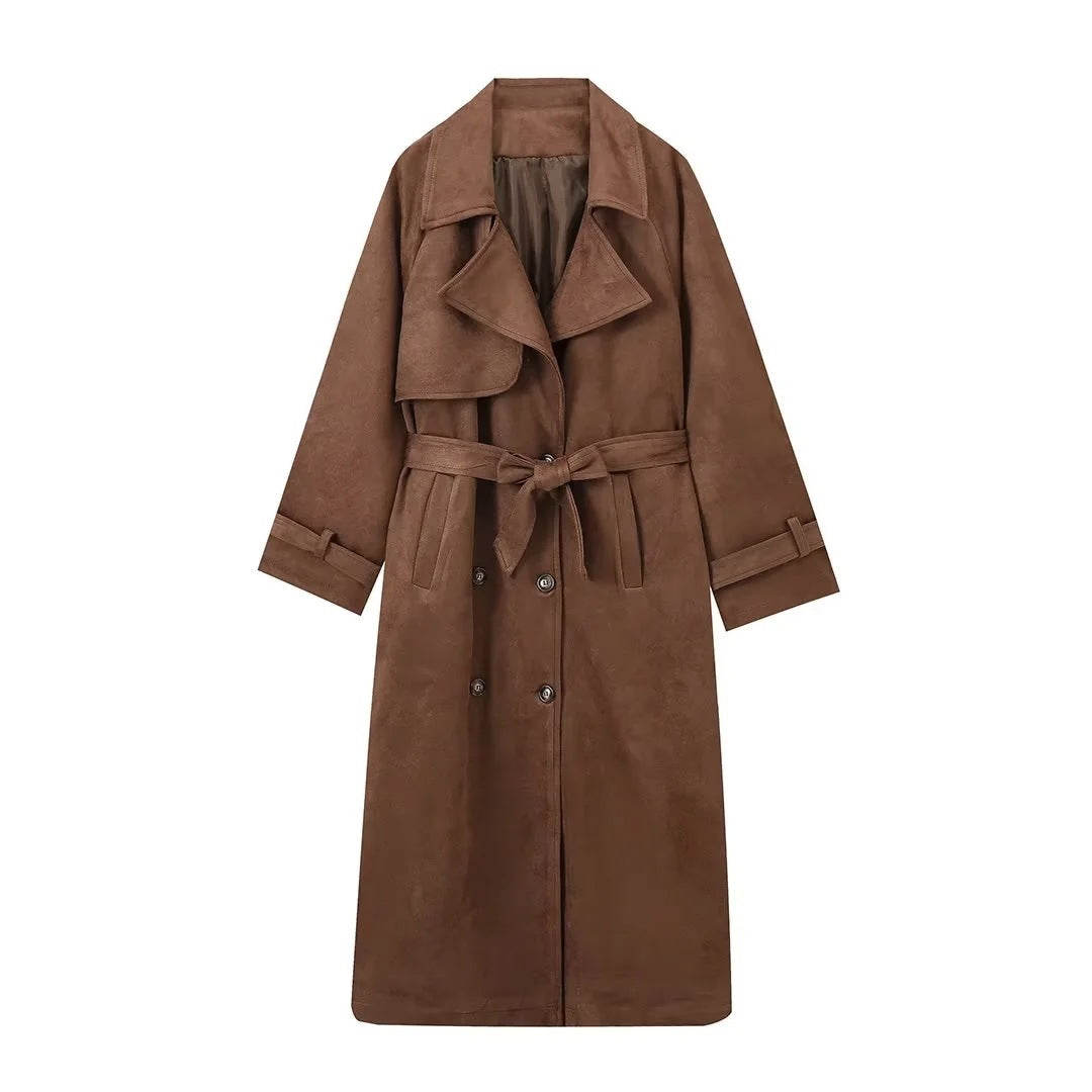 Double-breasted lapel coat