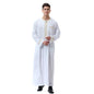 Muslim Arab Middle East Men's Printed Zip Round Neck Robe