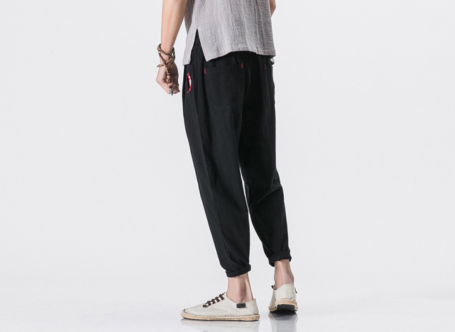 Men's nine-point harem pants