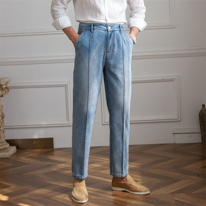 Thin Breathable Vintage Denim Straight Leg Lounge Pants