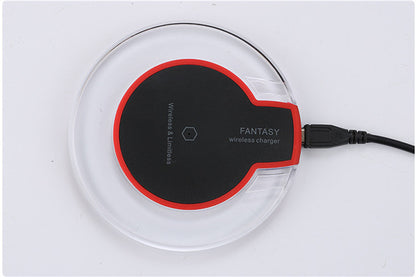 New Wireless Charging Dock Charger Crystal Round Charging Pad With Receiver For Apple For Sanxing