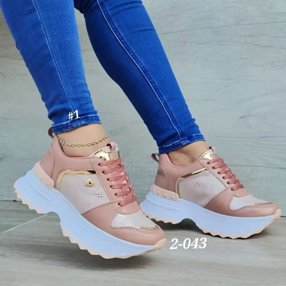 Lifed Women's Trendy Heeled Sneakers