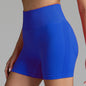 Shorts de yoga sans couture pour femmes, couleur unie, taille haute, pantalon de fitness,