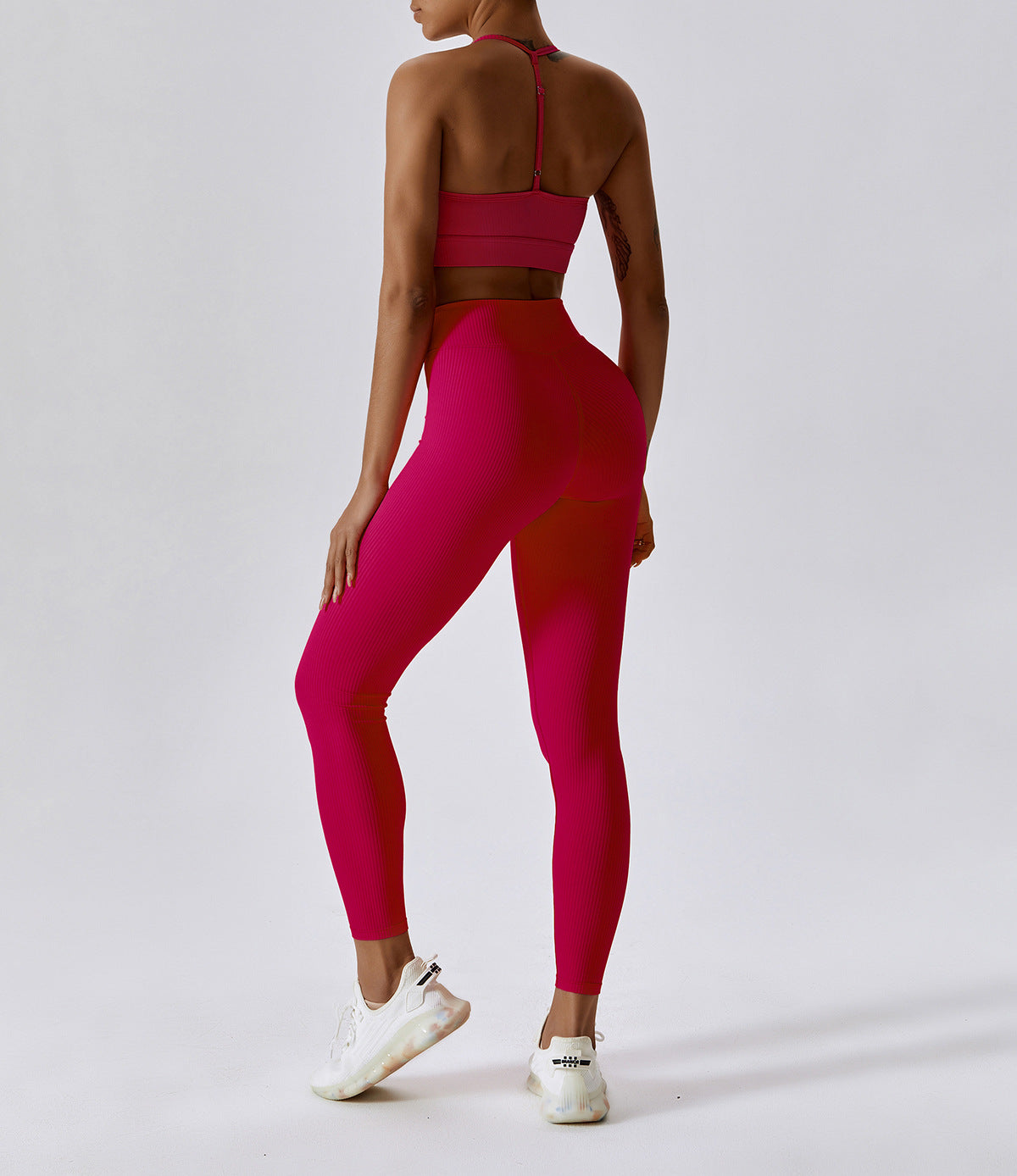 Threaded European And American Tight Yoga Pants For Outer Wear