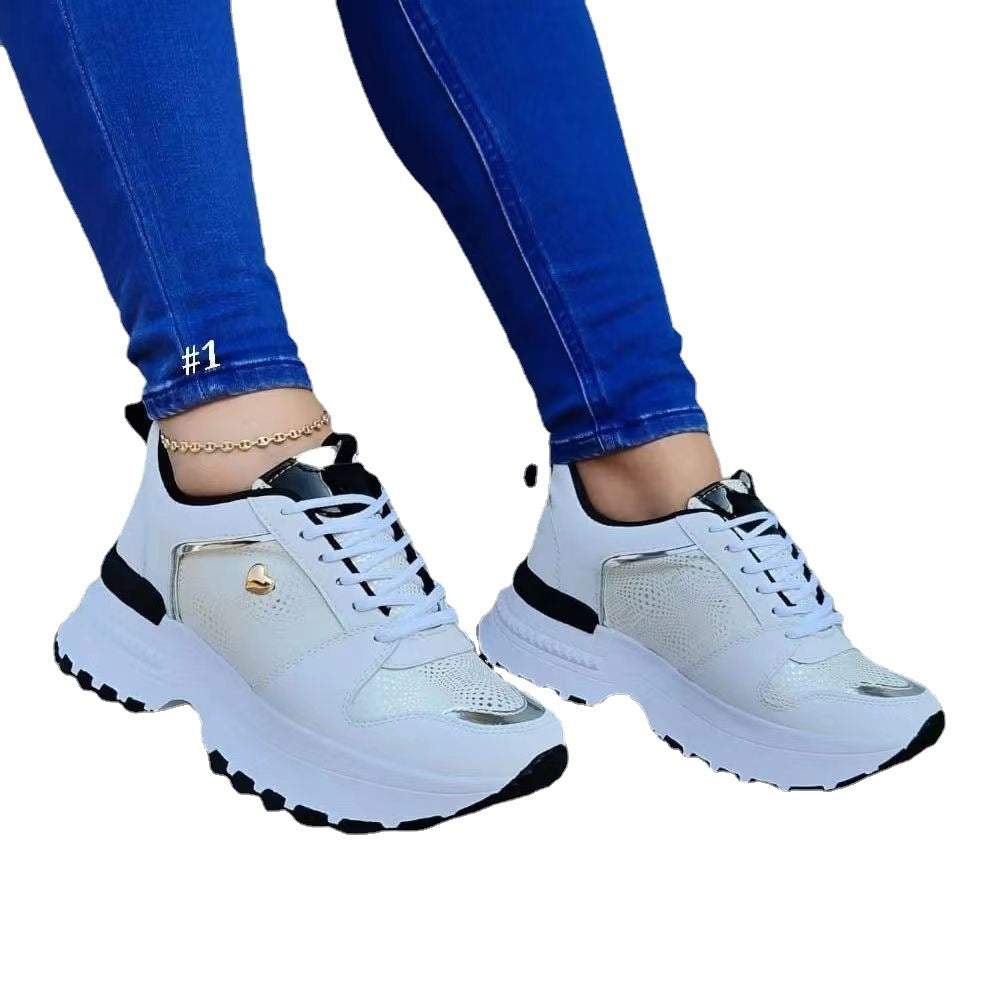 Lifed Women's Trendy Heeled Sneakers