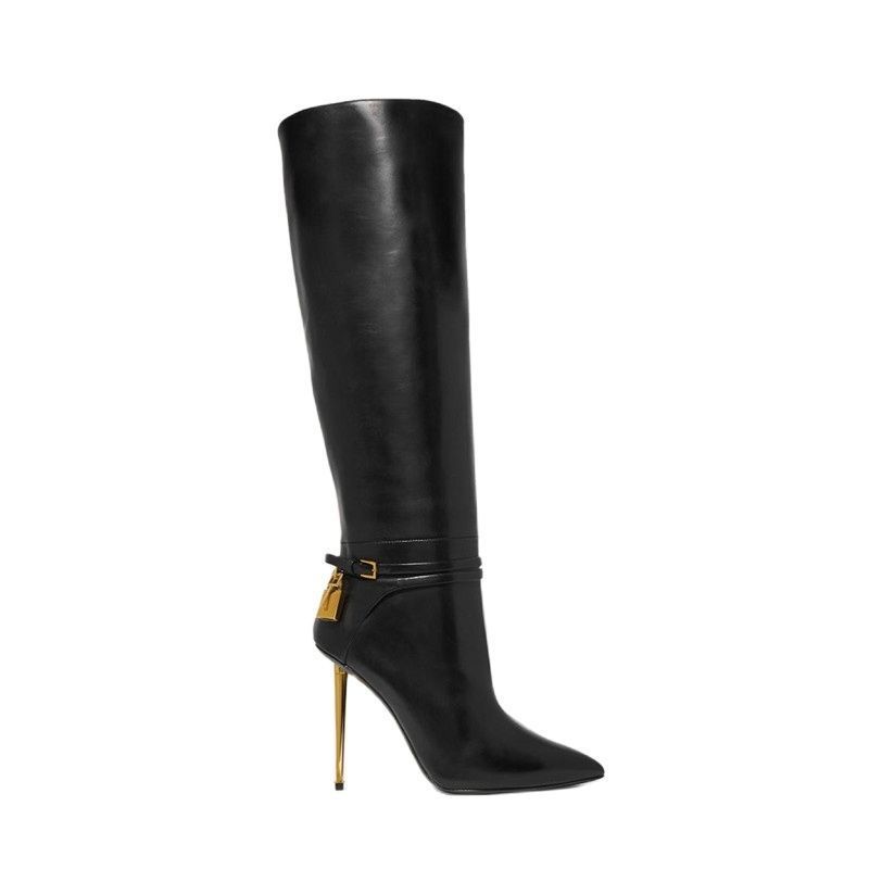 Simple Black Classic Boots for Women