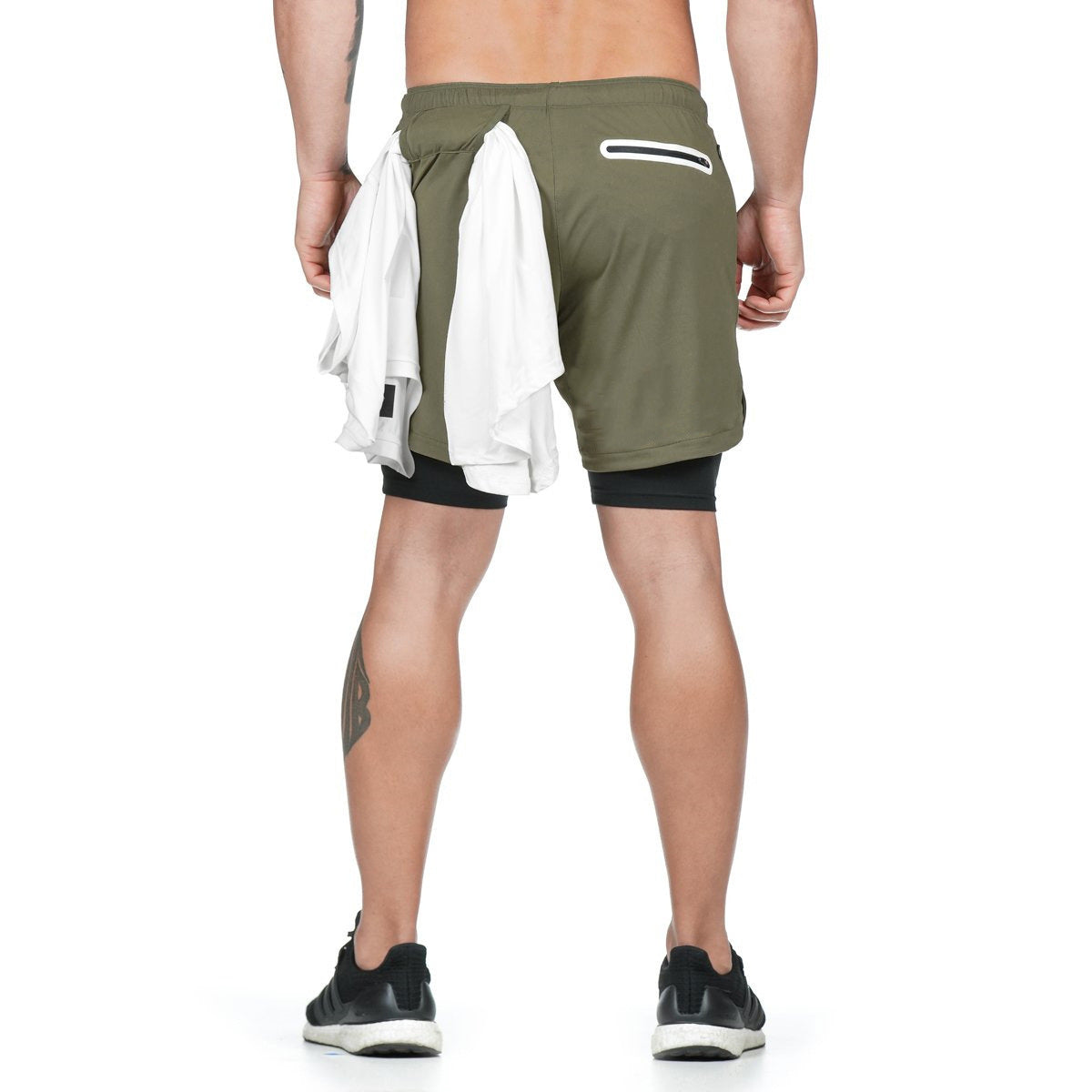 Running Shorts Men 2 In 1 Double-deck Quick Dry GYM Sport Shorts Fitness Jogging Workout Shorts Men Sports Short Pants