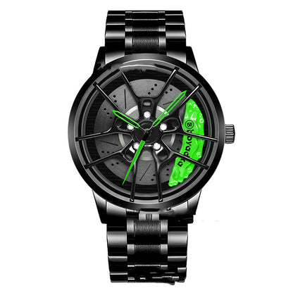 Men's And Women's Fashion Creative Wheel Waterproof Watch