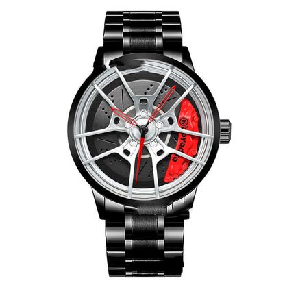 Men's And Women's Fashion Creative Wheel Waterproof Watch