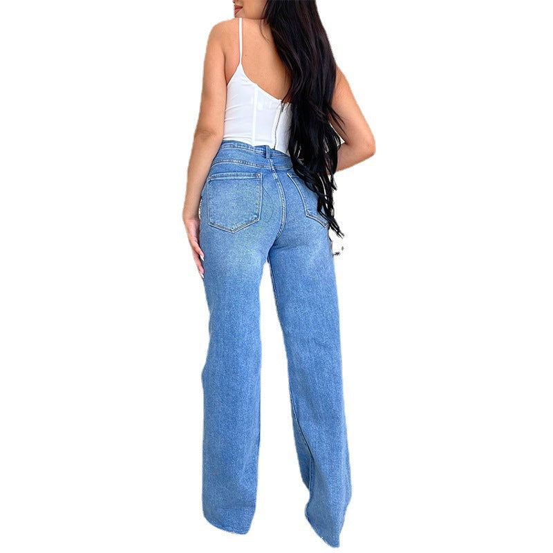 Fashion Holes Frayed Casual Pants