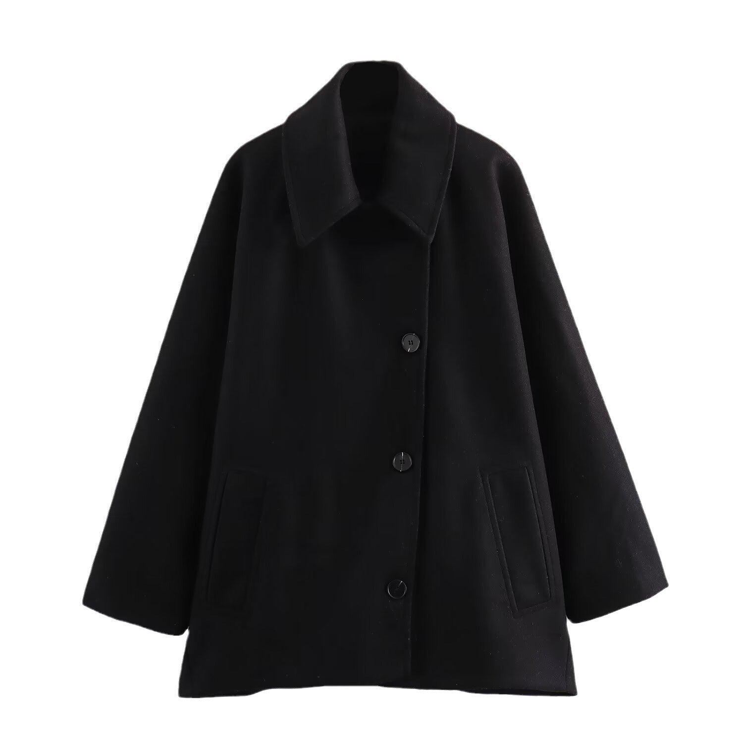 Polo collar sleeve coat