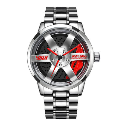 Men's And Women's Fashion Creative Wheel Waterproof Watch