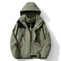 Shell Jacket Outdoor Couple Green Color Matching Detachable