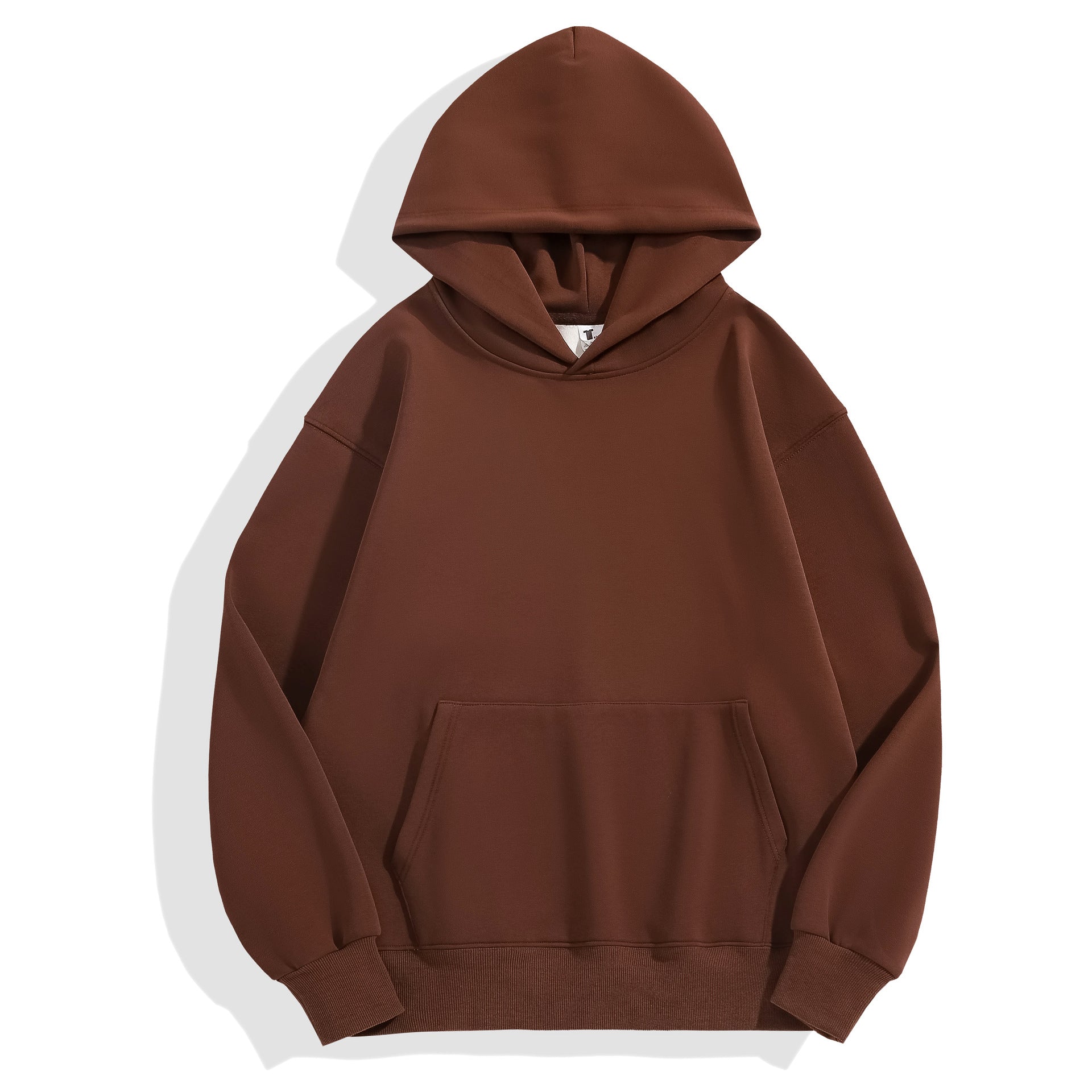 Sweat à capuche brossé marque de mode lourde à capuche marron