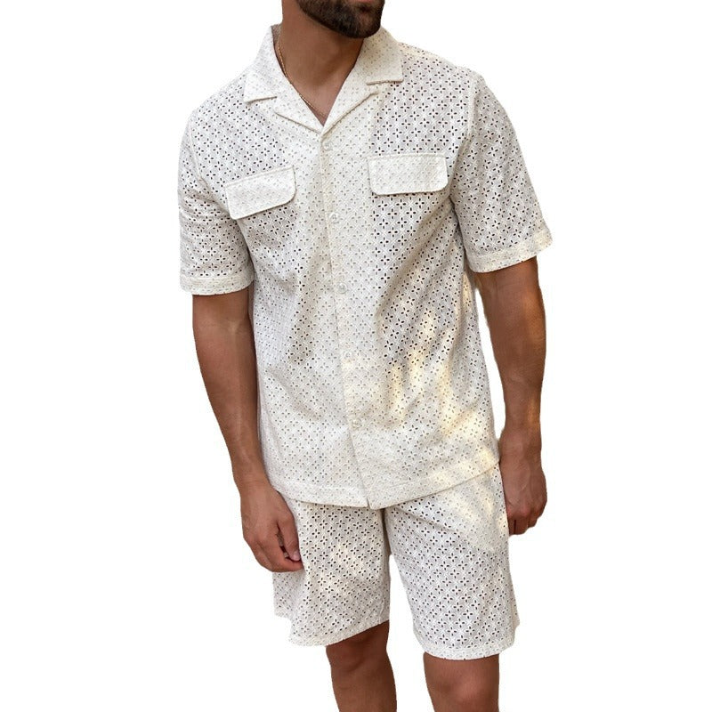 Ensemble Deux Pièces Pour Homme chemise + short