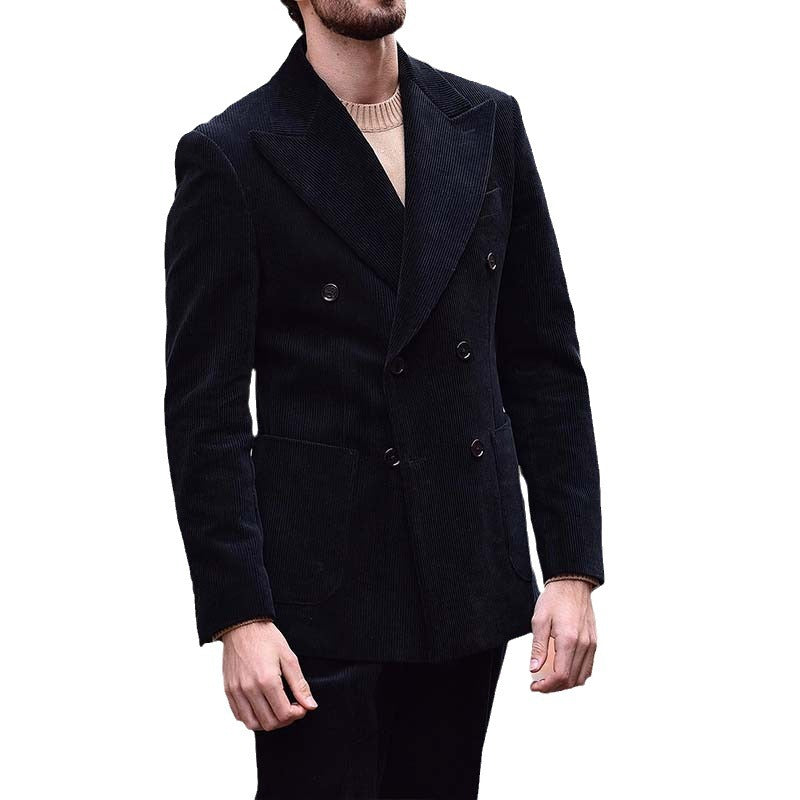 Veste de couleur unie à la mode décontractée pour hommes