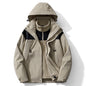 Shell Jacket Outdoor Couple khaki Color Matching Detachable