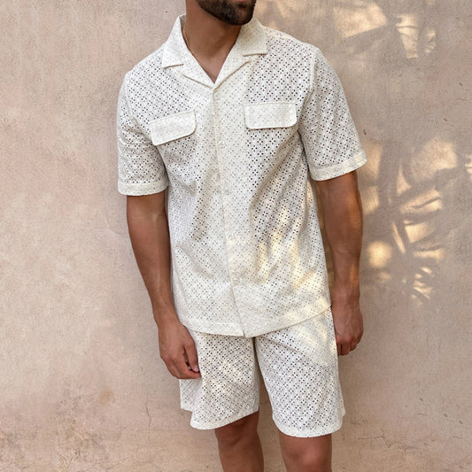 Ensemble Deux Pièces Pour Homme chemise + short