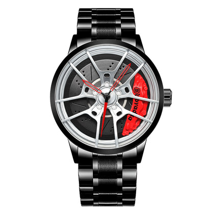 Men's And Women's Fashion Creative Wheel Waterproof Watch