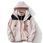 Shell Jacket Outdoor Couple khaki Color Matching Detachable