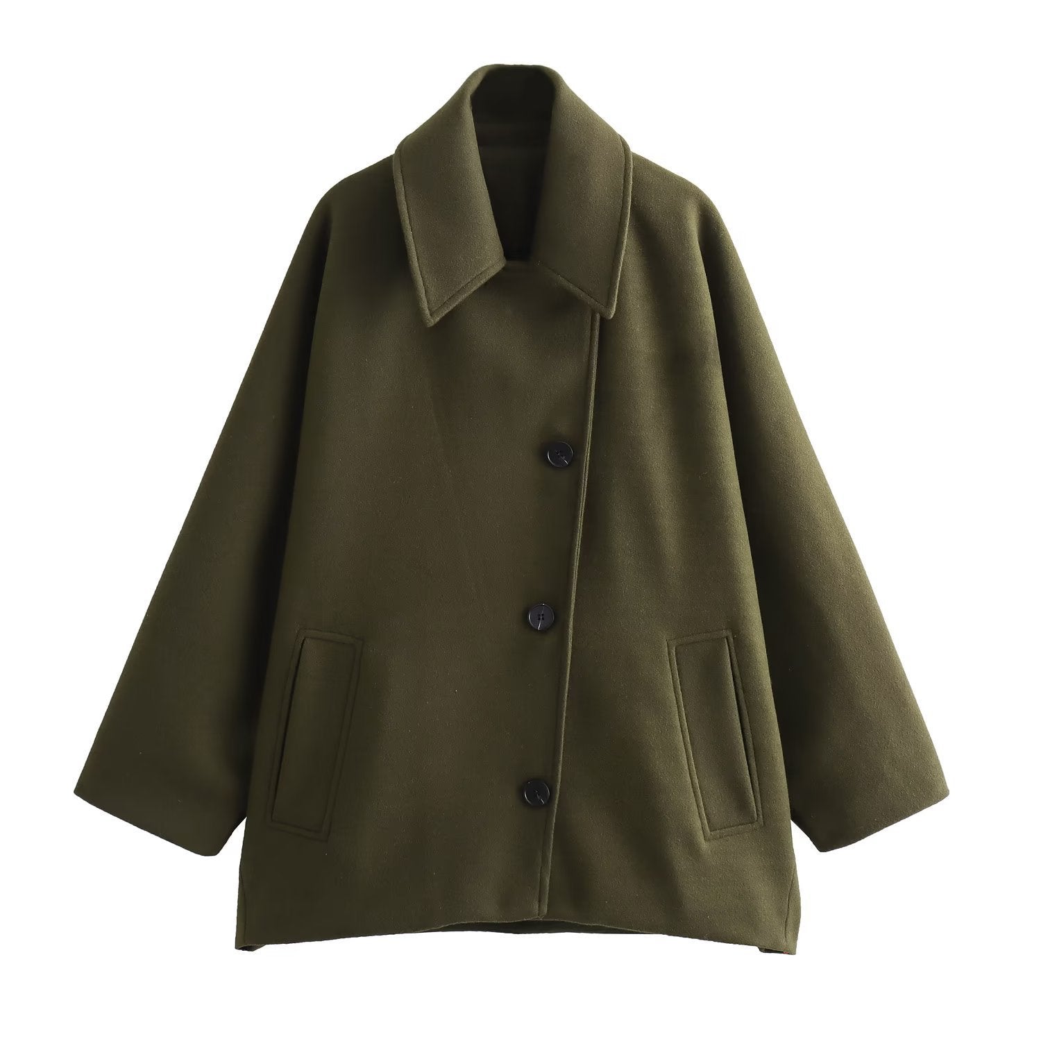 Polo collar sleeve coat