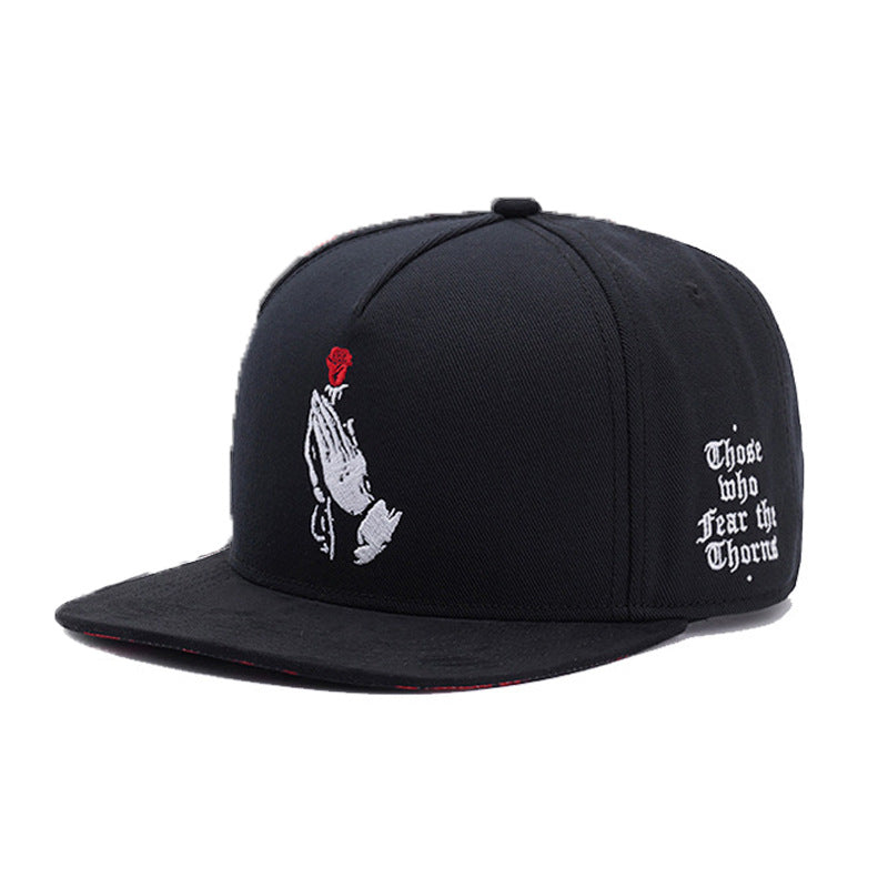 Casquette Hip-hop brodée en pur coton pour homme