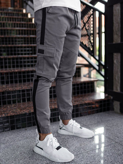 Leather Bound Casual Pants For Men