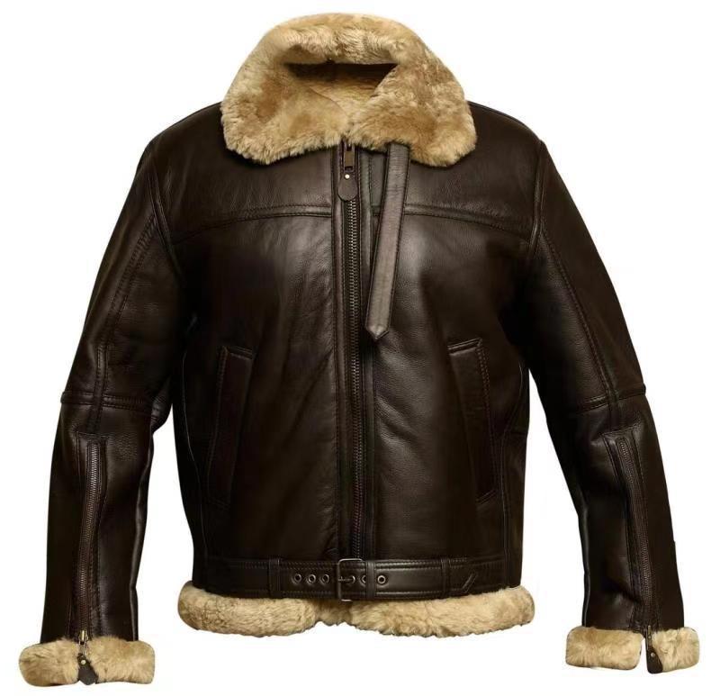 Men's Fashion One-piece Thickened Furry Jacket