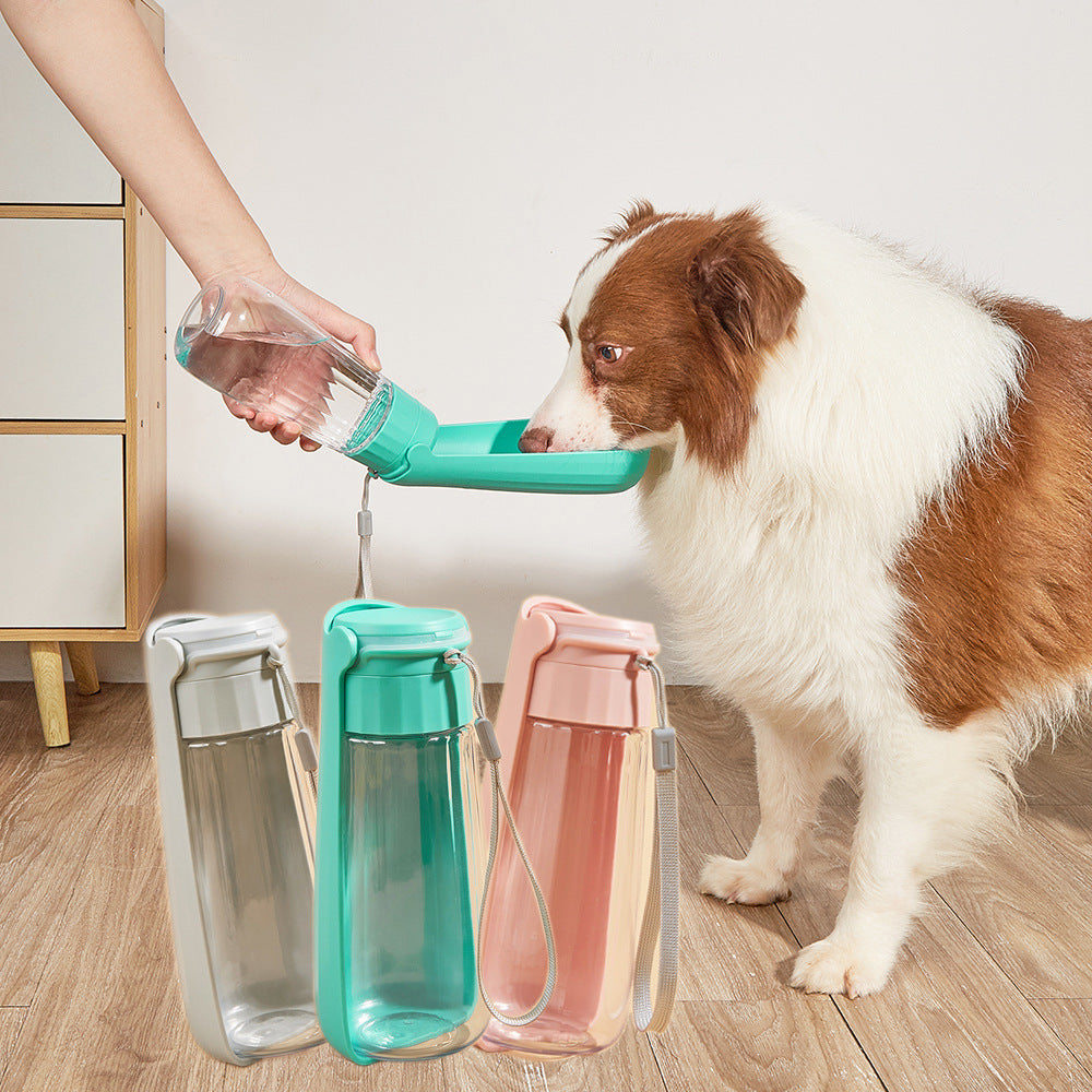 Tasse d'eau pour animaux de compagnie, bouteille d'eau pliante Portable pour l'extérieur pour chien, grande capacité de 550ml, bouteille de boisson pour chien moyen à grand