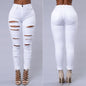 Ripped Jeans Women Skinny Trousers Casual High Waist Pencil Pants