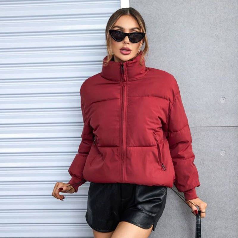 Red Jacket Winter Slim Casual Short Coat